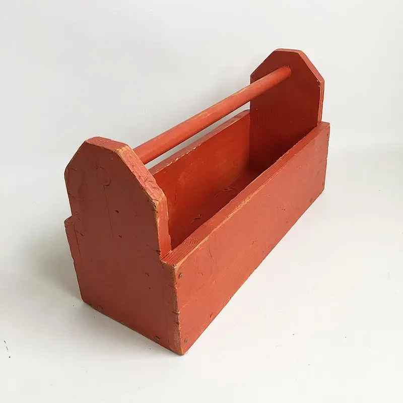 Red Color New  Year Wooden Bottle Carrier Box For Wine Beer