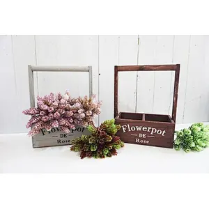 Rustic Wooden Planter, Flower Girl Basket, Wedding Flower Basket  Floral Basket Shape for Wedding