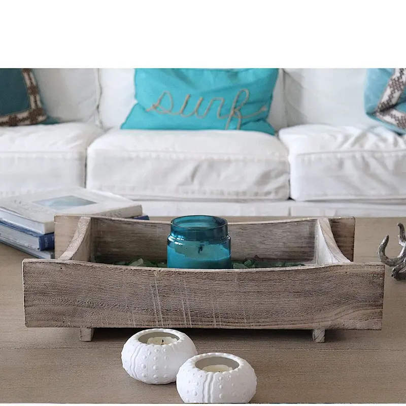 Hot Ottoman Tray Wooden Trays For Decoration Serving  Wood Tray  Large   With HandleWooden Decorated Tray With Metal Handlel