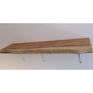 Live Edge Yew rustic solid wood 4ft Shelf floating shelf