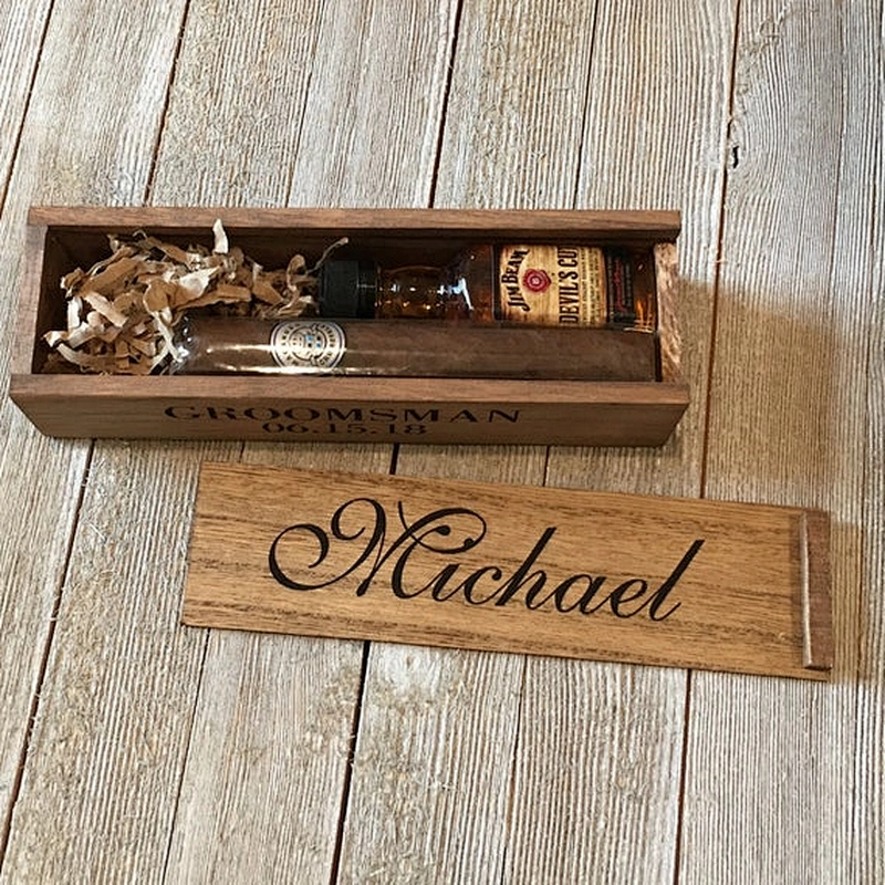 Wooden Gift Box For Wedding Box With Slide Cover