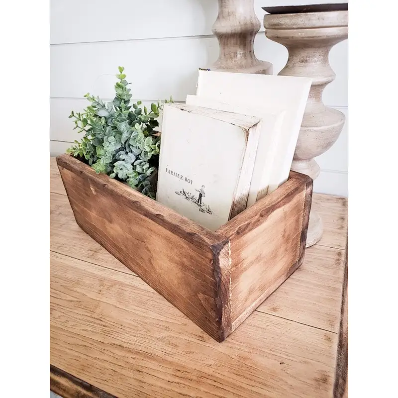 Farmhouse Style Wooden Centerpiece Box 2020