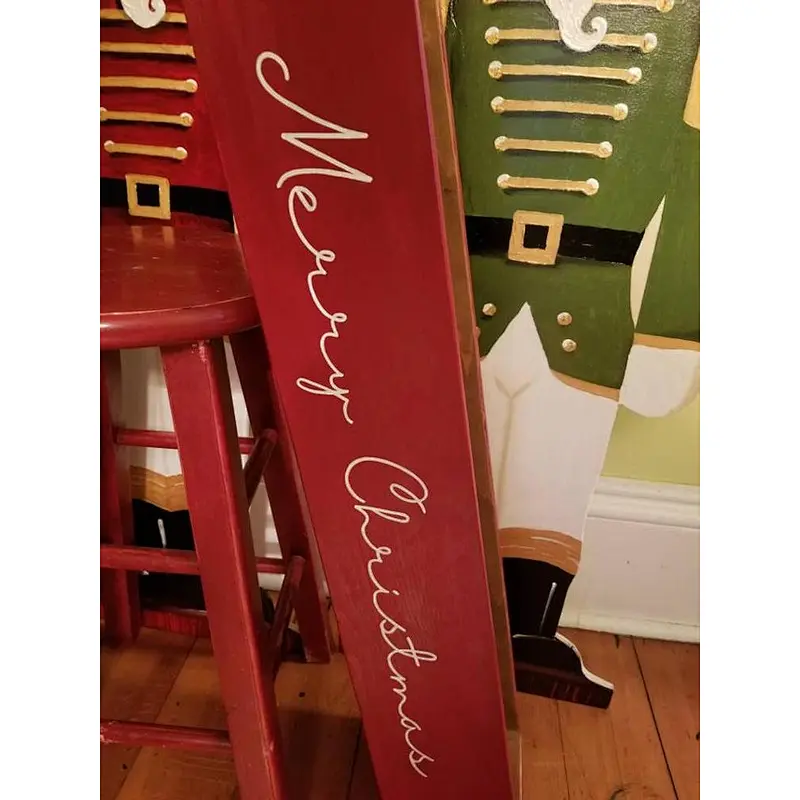 2020 Rustic table centerpiece Farmhouse box, Seasonal decor Christmas decor, Red box Mason Jar Bottle