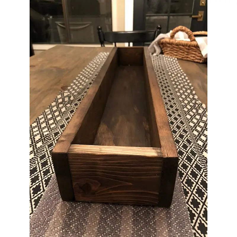 Rustic vintage boutique home decoration personalized customized flower pots planters   wooden small Wooden  tray Centerpiece Box