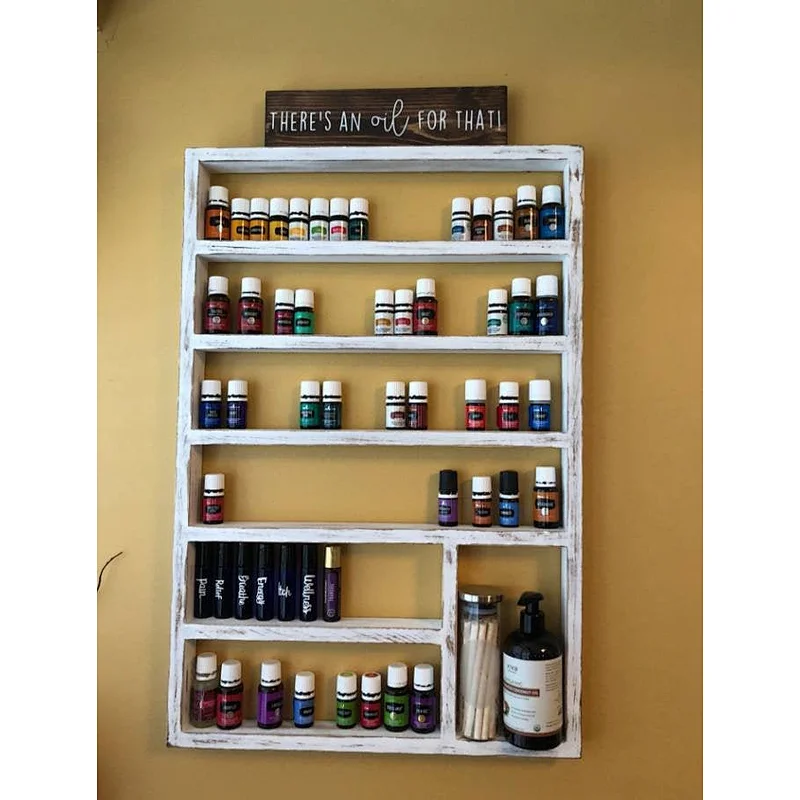 Essential oil wall shelf display hot storage oil rack wood shelf hanging nail polish shelf nail polish holder
