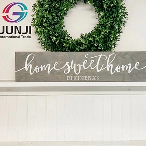 Home sweet home sign  established wood sign to decorate walls new home date farmhouse