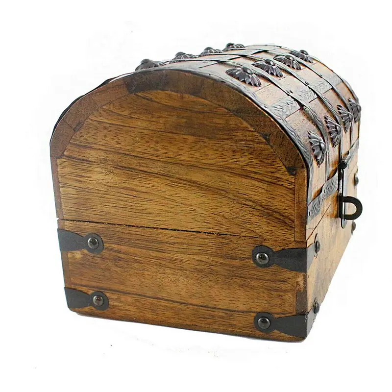 Well Pack Box Large Treasure Chest Wood Keepsake Jewelry Box Toy Treasure Box 8