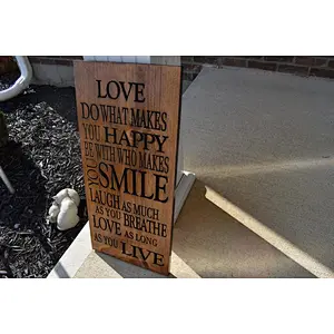 Rustic Christmas Wood Sign Painted On Wood