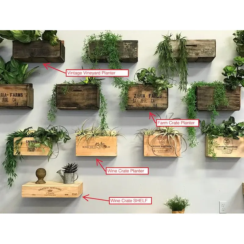 Rustic wooden rustic style planting boxwood french crate vintagewooden box supplierswooden boxes wholesalewood planter box