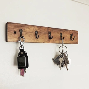 wooden key holder, entryway hanger, wooden wall hook