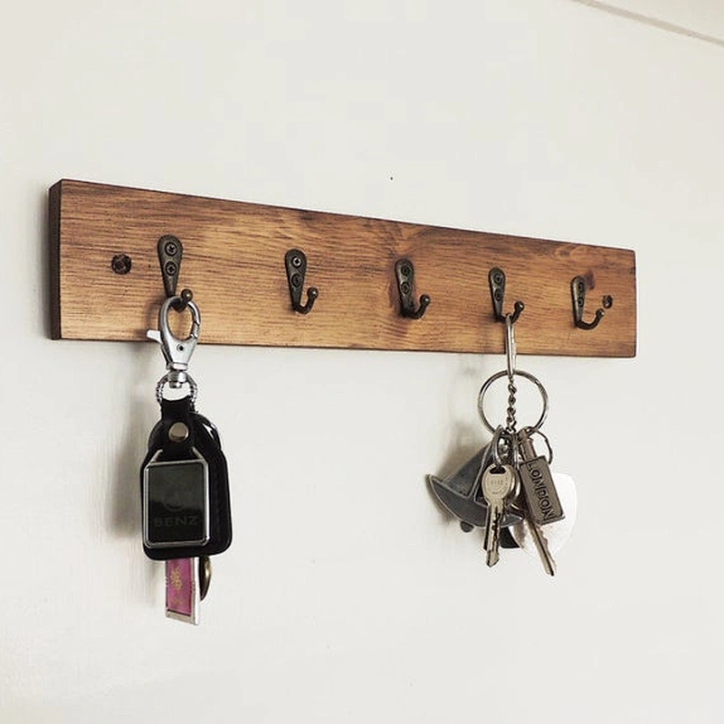 wooden key holder, entryway hanger, wooden wall hook