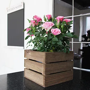 Small Square Wooden Crate Box Custom wooden gift box Small Wood Crate Box