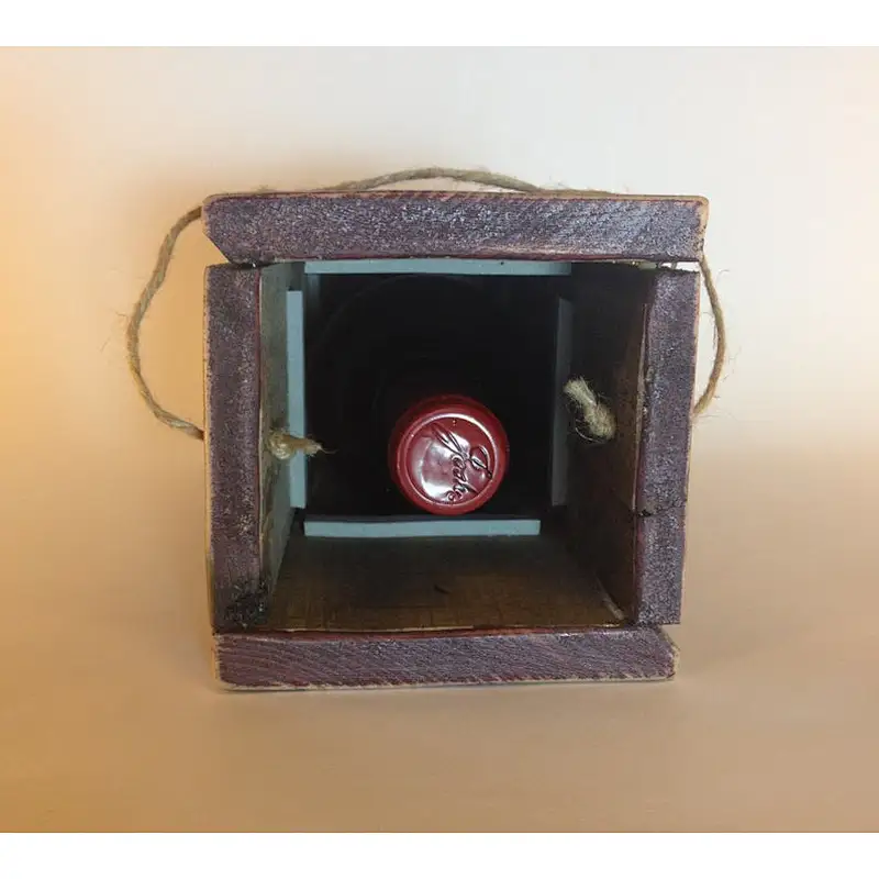 Wooden Wine Tote | Reclaimed Wine Carrier,wooden crate box