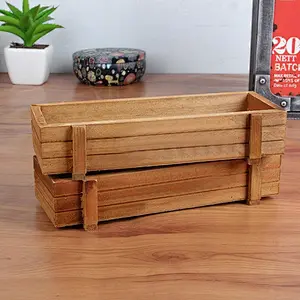 2019 Rectangle Wooden Garden Planter Window Box