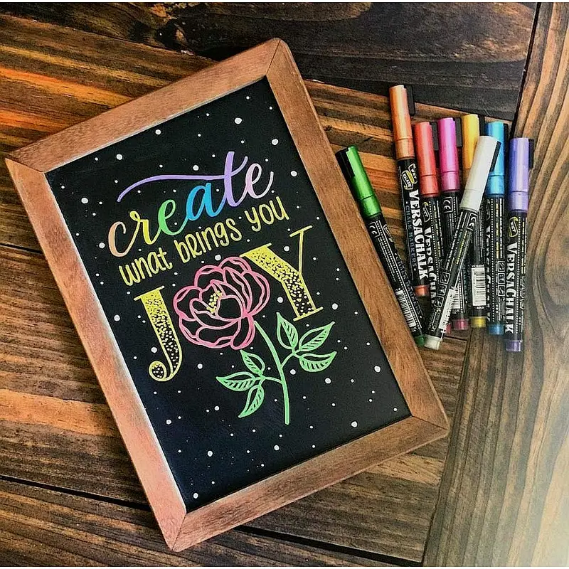 Small Rustic Hanging Chalkboard Sign with Wood Frame and Magnetic Surface for Kitchen Menu Wedding