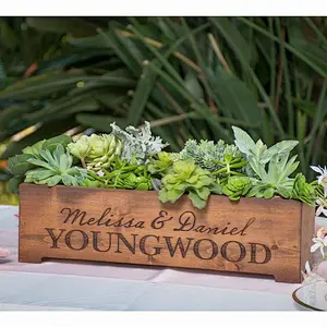 wood box woodland succulent planter flower wedding centerpiece box rustic pot vases for wedding wooden boxes rustic wedding gard