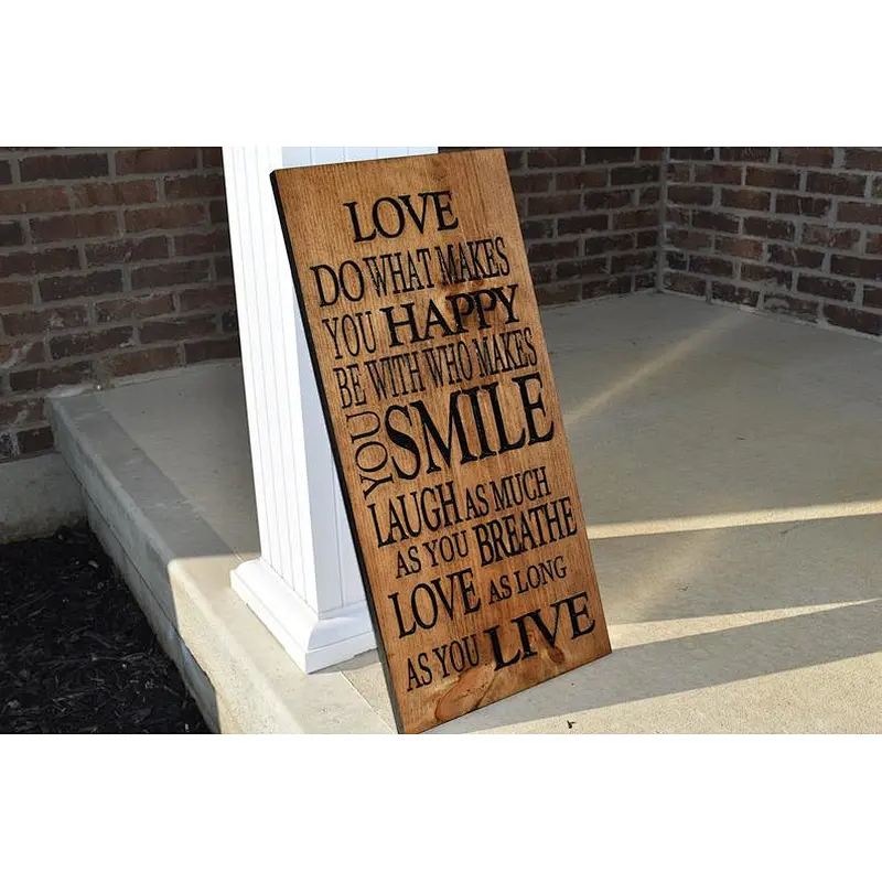 Rustic Christmas Wood Sign Painted On Wood