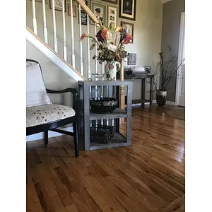 End Table/Nightstand Wood Crate Antique Gray Stained
