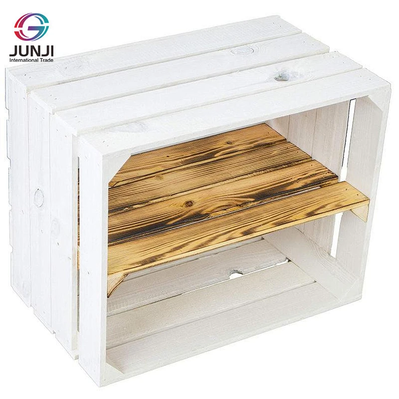 Rustic wooden storage crates wood french crate vintage for vegetables