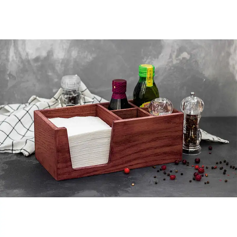 Personalized napkin holder Salt and pepper caddy with napkin holder