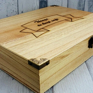 Decorated Wooden Box | A4 Document Box | A4 Certificate Box, engraved Things To Keep Safe