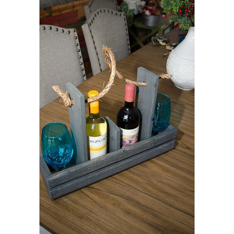 Wooden wine bottle holder, Tote,  Wedding Gift,crate box