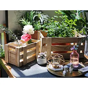 Set of 3 Natural Wood | Perfect for Floral Arrangements Gardening Wedding Display Vintage Country Chic Rustic Style