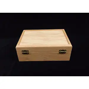 Unfinished Wood Box with Hinges & Latch-8x6x3-unfinished wood box-ready to finish-engravabled