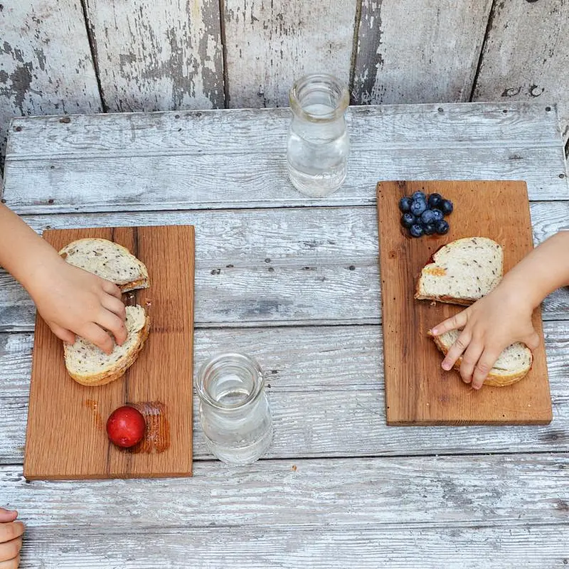 Wooden Sandwich Plates, Small Serving Tray, Cutting Board, Minimalist Kitchen Deco