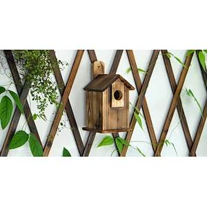 JUNJI Best Bird House Wood New Cedar Wooden Decorative Birdhouse Hanging Nest Rustic