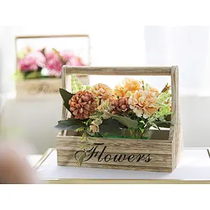 Indoor Flowers Indoor Indoor Home Office Decoration - wooden flower box-The wedding