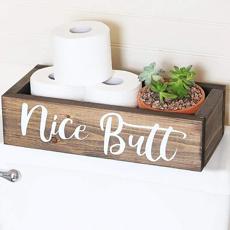 Nice Butt Bathroom Box Toilet Storage Box Toilet Paper Storage Back of Toilet Box