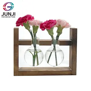 Retro Solid Wooden Stand for Hydroponics Plants Home Garden Wedding Decor