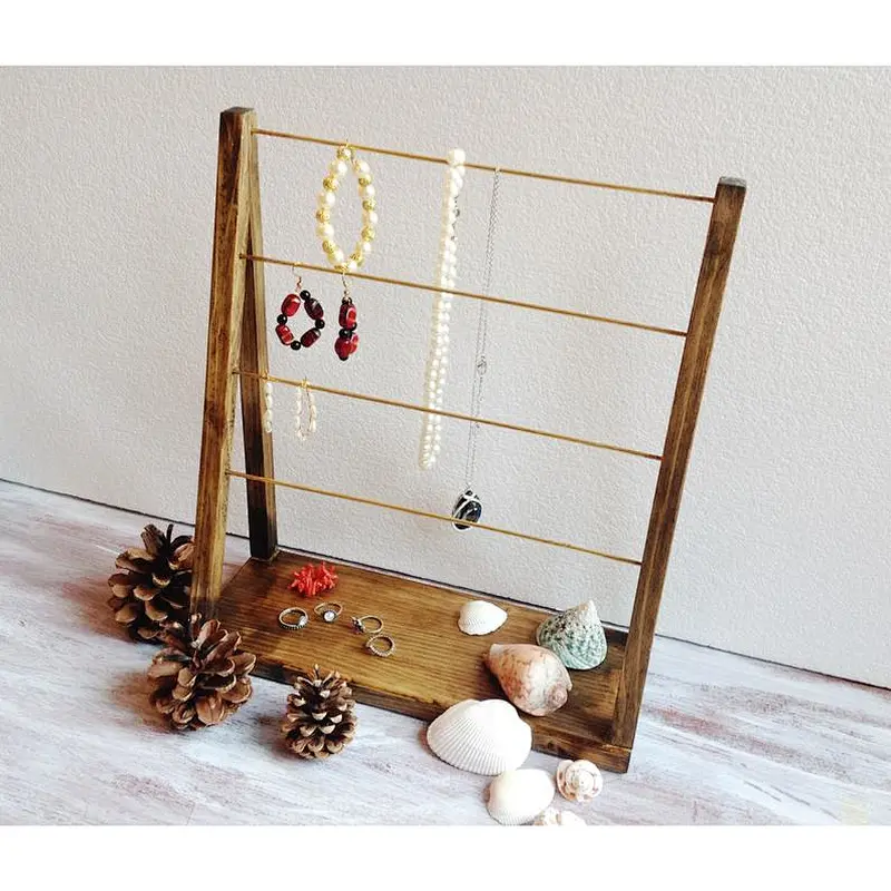 display for craftshow earring necklace bracelet holder gift for her with  Wall-mounted Rack