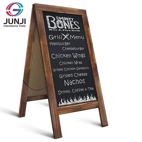 Free Standing Chalkboard Easel/Sturdy Sidewalk Sign Sandwich Board/Outdoor A Frame Chalk Board for Weddings & More
