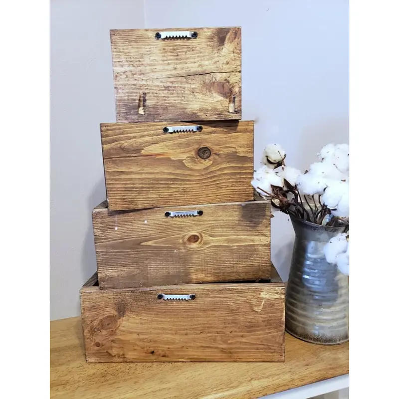advertising crate garden crate Herb Boxes  Rustic Wooden Herb Boxes Set of