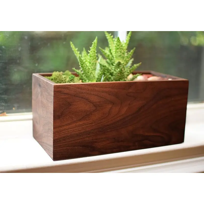 Wood Planter Box for Succulents - Handmade Natural Wood Box - Housewarming Gift - Wedding Gift - Mason Jar Holder - Centerpiece