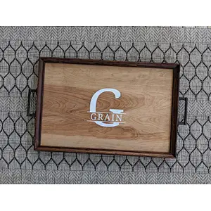 Personalized Serving Tray, Custom Wooden  Platter, Custom Wedding Engagement Gift