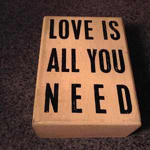 White Wood Box Sign Love Is All You Need Vintage Look