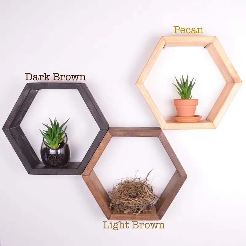 3 PACK HONEYCOMB SHELVES Hexagon Shelves Floating Shelves kitchen nursery bathroom livingroom