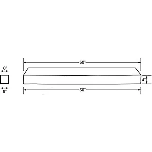 Vail 60-Inch Wood Fireplace Mantel Shelf, Driftwood
