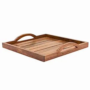 Hashcart Wood Serving Tray Wood Tray With Handle Wooden Tray With Handle Wooden Trays For Decoration Wooden Trays Serving