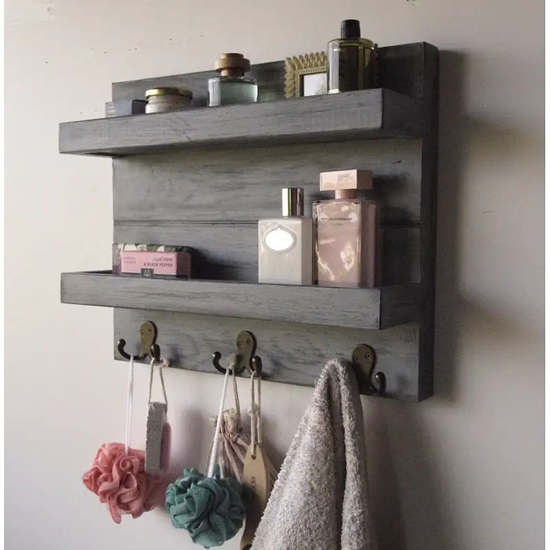 Wall shelf rustic shelves wall corner standing wall shelf