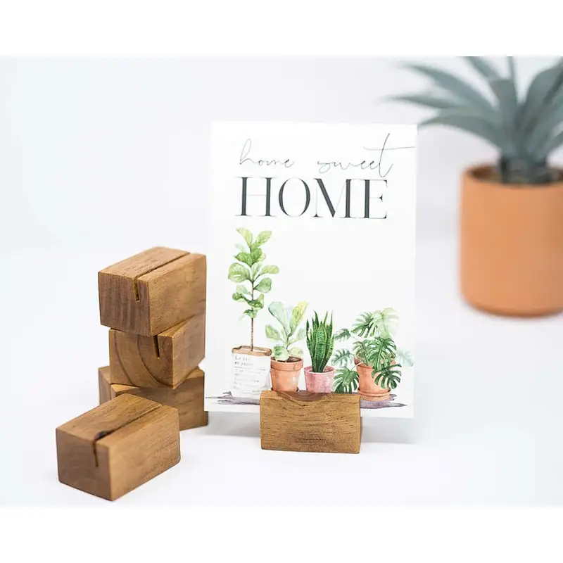 Wood Table Number Holder