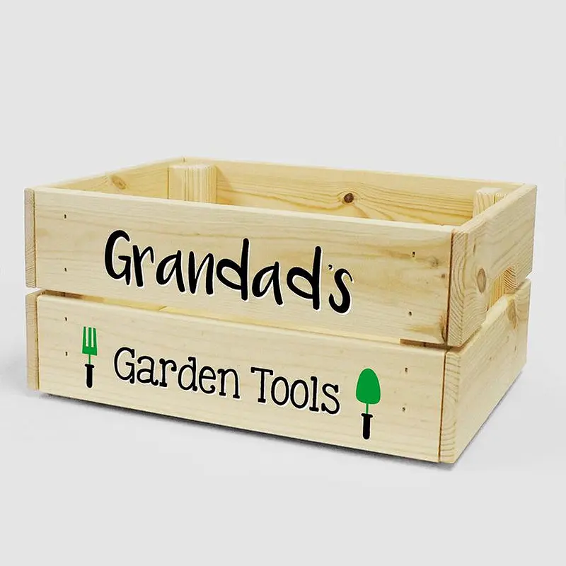 Customized Wooden Storage Crate Box printing
