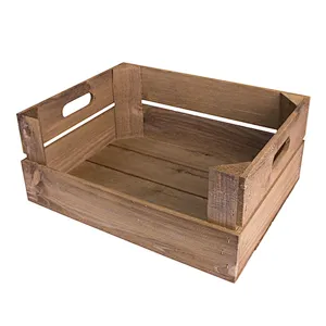 Wood Counter Top Display Crate wooden storage box wooden boxes wholesale wooden box packaging wooden tissue box