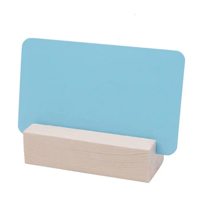 Wood Base Business Wooden Menu Holder Table Card Holder Postcard Photo Picture Display Stand forHome Party Office Decoration