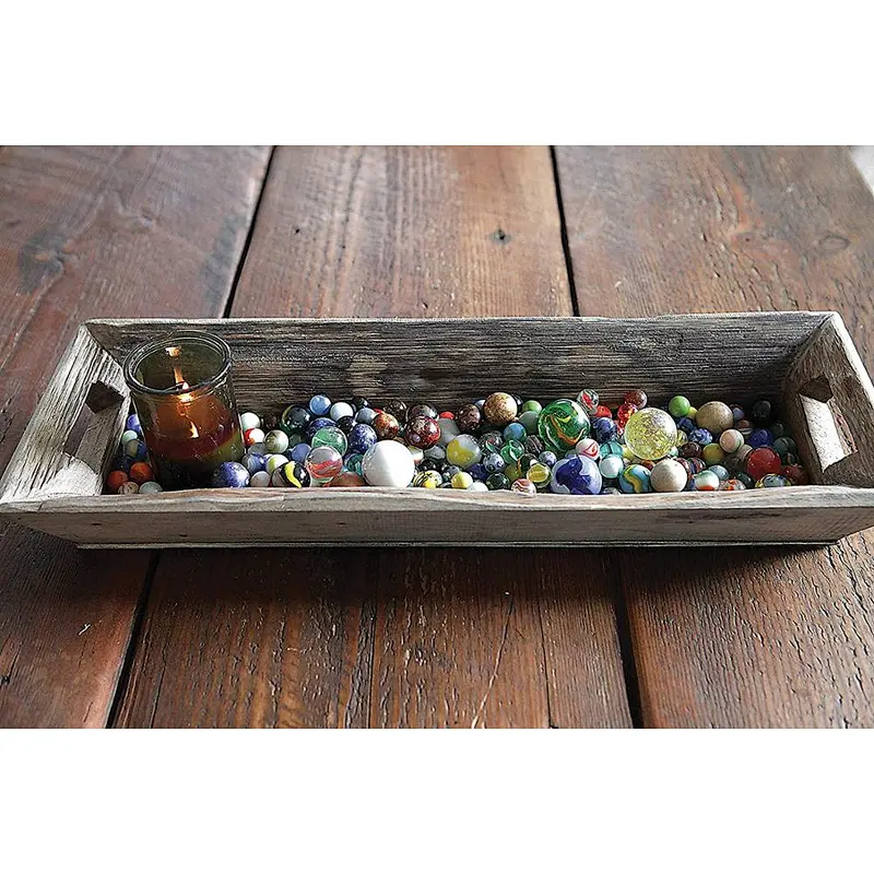 Rustic wooden decorated tray 2019
