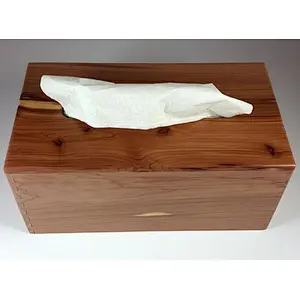 Solid Texas Aromatic Cedar - Handmade Tissue /  - Rectangle Style - Box Jointed Sides