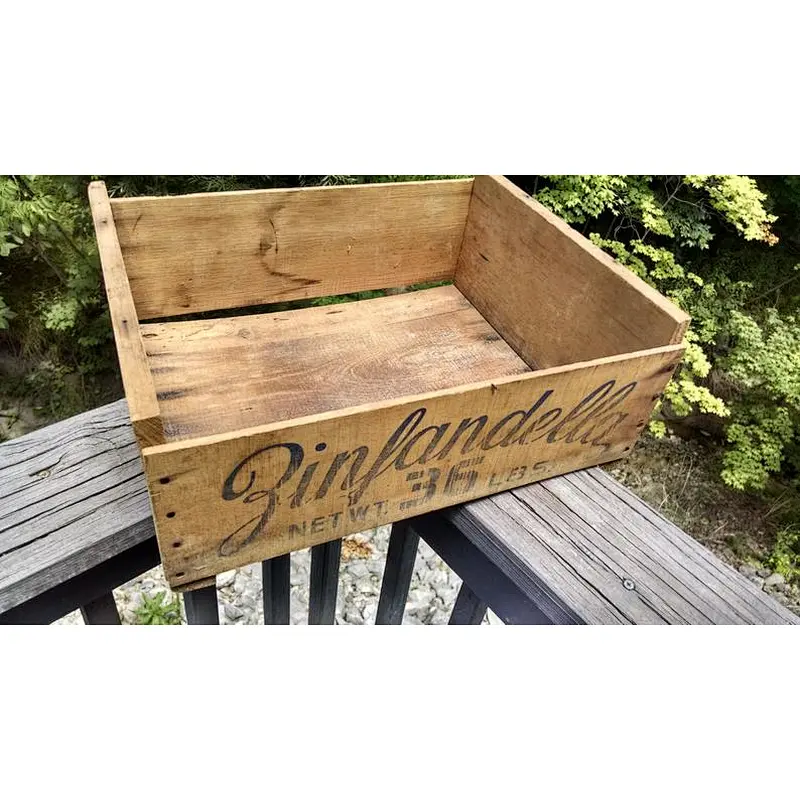 Vintage Wood Wine Crate /Rustic / Industrial / Wine Crate / Salvage